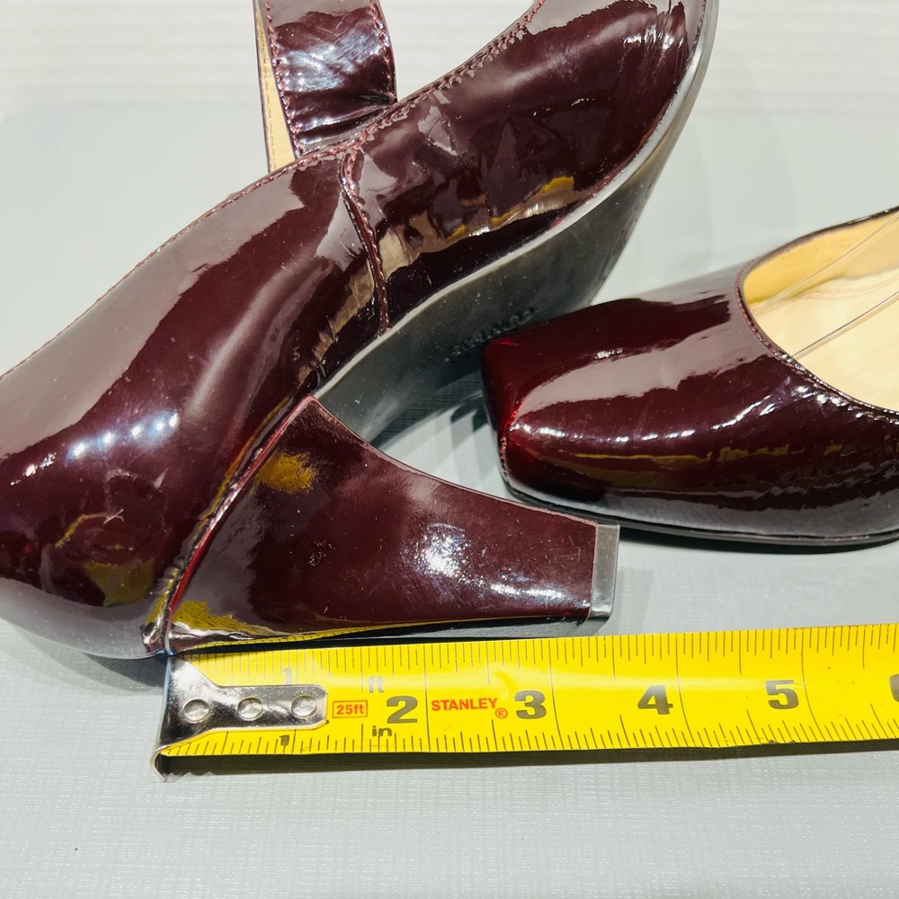 Franco Sarto Mary Jane Tenor Square Toes Side Buckle Closure Patent Leather - Picture 14 of 14